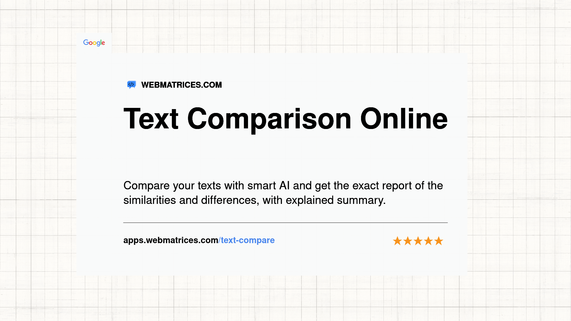 Text comparison deals online